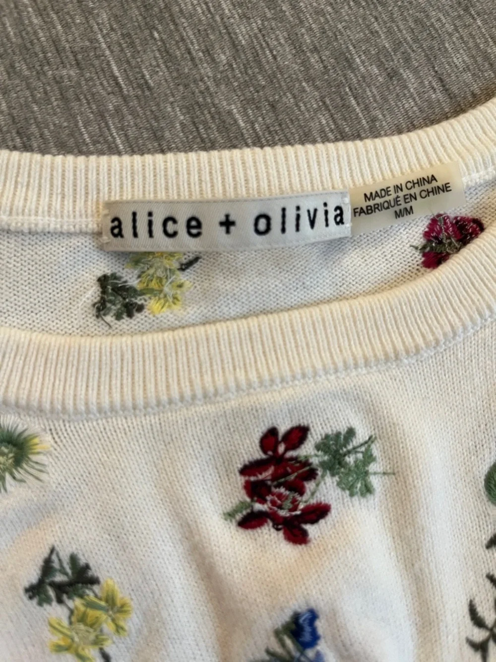 LIKE NEW - ALICE + OLIVIA Rissa Floral
Embroidered Sweater - Picture 2 of 3